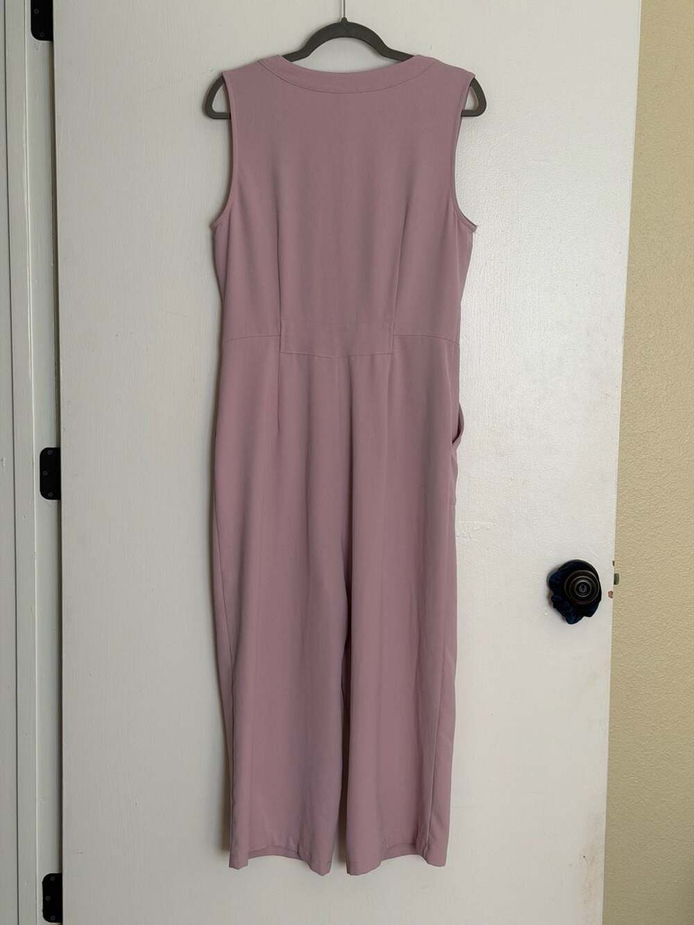 A New Day Mauve Pink Sleeveless V-Neck Button-Front Jumpsuit